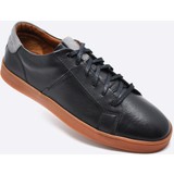 Fosco Hakiki Deri Siyah Sneaker Spor Erkek Ayakkabı 9882 100