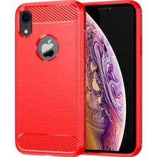 Xstep Case Apple Iphone Xr Için 6.1 Inç Damla Koruma Esnek Tpu Telefon Geri Kapak Fırçalanmış Karbon Fiber Doku Cep Telefonu Kılıf (Yurt Dışından)