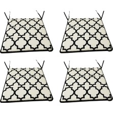 Vip Home Concept Sandalye Minderi Eko Fermuarlı Süngerli-4 Adet(Alaçatı)Yıkanabilir