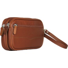 MÇ Deri Bilek Askılı Üç Gözlü  Deri Çanta  Deri