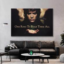 SML Tablo Yüzüklerin Efendisi Üçlemesi Afişi Elijah Woof Imzası Kanvas Tablo