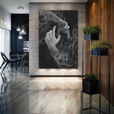 SML Tablo Birbirinin Elinden Tutmuş Ip Eller Aşk Love Kanvas Tablo