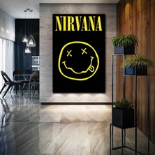 SML Tablo Nirvana Kurt Cobain Nırvana Müzik Grubu Kanvas Tablo