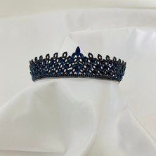 Lüks Düğün Aksesuarları Buğday Mavi Gelin Tacı