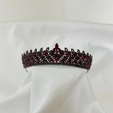 Lüks Düğün Aksesuarları Buğday Kırmızı Gelin Tacı