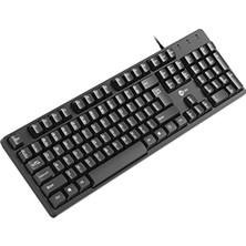 Lenovo Lecoo KB101 USB Kablolu Türkçe Q Klavye Siyah