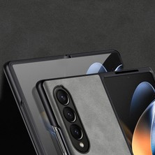 Qichengda For Samsung Galaxy Z Fold4 Klasik Cilt Hissi Cep Telefonu Kılıfları Kılıfı (Yurt Dışından)