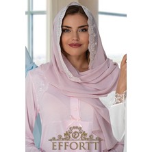 Effortt Pudra Pembe Şifon Lohusa Şal 5551