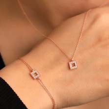 Miavi Silver 925 Ayar Gümüş Minimalist Kolye Bileklik Set