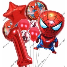 Parti Station Spiderman Örümcek Adam Konsept Yaş Balon Konsept Doğum Günü Set Yaş Balon Set