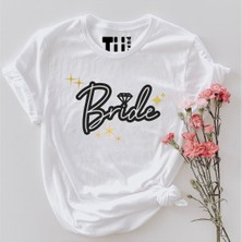 Tüşört Bride Yazılı Gelinler Için Pamuklu Tshirt