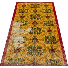 Eşsiz Anadolu Vintage Eskitme El Dokuma Halı 93X187 cm 9815