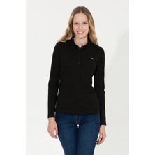 U.S. Polo Assn. Kadın Siyah Sweatshirt 50261237-VR046