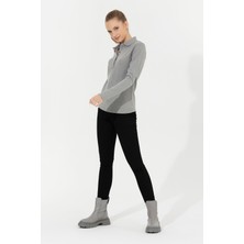 U.S. Polo Assn. Kadın Gri Melanj Sweatshirt 50261237-VR086