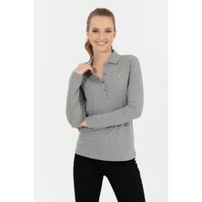 U.S. Polo Assn. Kadın Gri Melanj Sweatshirt 50261237-VR086