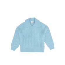 U.S. Polo Assn. Kız Çocuk Mavi Triko Kazak 50254139-VR036