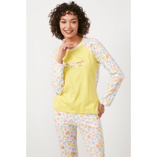 Sementa Desenli Termal Pijama Takım - Sarı