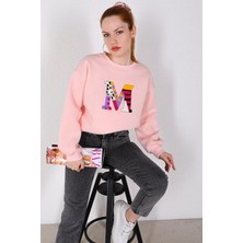 Cof Butik Polar Sweat Kapüşonsuz - Pembe