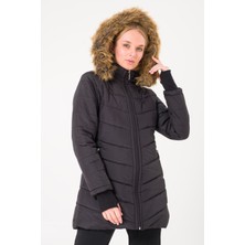 Barbora Kışlık Eldivenli Kapüşonu Kürklü Kadın Şişme Mont BT121SE