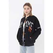 NewLaker Unisex Oversize Black Homme Bomber Kolej Ceket