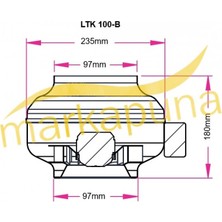 Fanex Fan Lkt 100-B Geriye Eğimli 10 cm 255 M³/h Yuvarlak Kanal Fanı