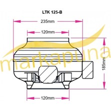 Fanex Fan Lkt 125-B Geriye Eğimli 12 cm 330 M³/h Yuvarlak Kanal Fanı