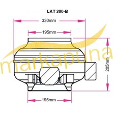 Fanex Fan Lkt 200-B Geriye Eğimli 20 cm 1140 M³/h Yuvarlak Kanal Fanı