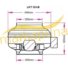 Fanex Fan Lkt 355-B Geriye Eğimli 35 cm 1500 M³/h Yuvarlak Kanal Fanı
