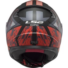 Ls2 Rapıd Xtreet Mat Siyah-Kırmızı Kask 3xl