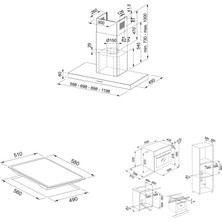 Franke Fdf Eg6 60 Xs Davlumbaz Frsm 604 C T Bk Elektikli Ocak Fsl 86 H Bk Fırın Siyah-Inox Ankastre Set​