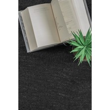 Valery Home Comfort Puffy Yuvarlak Peluş Yıkanabilir Siyah Yolluk