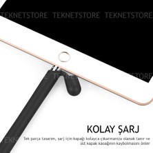 TEKNETSTORE Apple Pencıl 1. Nesil Silikon Koruyucu Kılıf Siyah