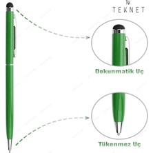 TEKNETSTORE Dokunmatik Kalem Tüm Cihazlara Uyumlu Tablet Telefon Için Çizim & Yazı Kalemi 2 In 1 Tükenmez Uçlu