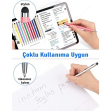 TEKNETSTORE Dokunmatik Kalem Tüm Cihazlara Uyumlu Tablet Telefon Için Çizim & Yazı Kalemi 2 In 1 Tükenmez Uçlu