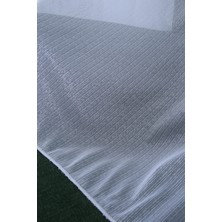 Leminor Yeni Sezon Moda Ütü Istemez Taç Şerit Tül Kırışmaz Beyaz Gramajlı Salon Mutfak Perdesi 1/3 Sık Pile
