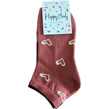 Happy Body Çorap (ART.23350) Penye 3 Çift Bayan Patik Simli Confort Lastik