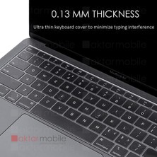 AktarMobile MacBook Air 13 2020 A2179 Uyumlu Şeffaf Klavye Koruyucu Türkçe Q Silikon Ped Trasparan