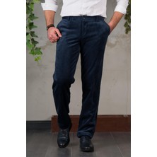 Akçaylar Ince Fitilli Regular Kesim Boru Paça Erkek Kadife Pantolon