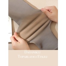 Secret Moda Yüksek Bel Toparlayıcı Penti Içi Polar Peluş Ten Görünümlü Külotlu Çorap Penti