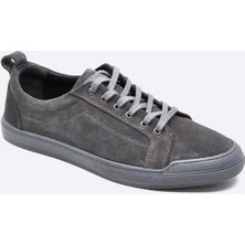 Fosco Süet Deri Gri Sneaker Erkek Ayakkabı 9822 116