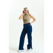 Moda-AK Kadın Fitilli Halter Yaka Crop / Bluz / Büstiyer