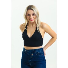 Moda-AK Sportif Kadın Fitilli Crop / Bluz / Büstiyer