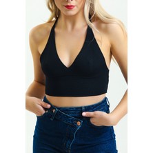 Moda-AK Sportif Kadın Fitilli Crop / Bluz / Büstiyer