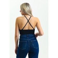 Moda-AK Sportif Kadın Fitilli Crop / Bluz / Büstiyer