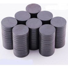 Hdg Yuvarlak Mıknatıs Siyah Süsleme Mıknatısı 15X3 mm Ferrit Süs Magnet