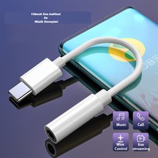 Type-C To Aux 3.5mm Kulaklık Çevirici Dönüştürücü Adaptör