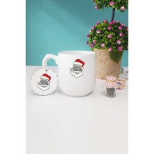 Hedizu Merry Christmas Yılbaşı Hediyesi Oval Kupa Bardak Anahtarlık