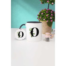 Hedizu Botanik O Harfli Siyah Kupa Bardak Anahtarlık