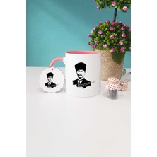 Hedizu Öğretmenler Günü Hediyesi Atatürk Asil Kan Pembe Kupa Bardak Anahtarlık