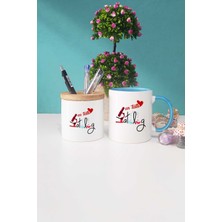 Hedizu En Tatlı Patolog Hediye Mavi Kupa Bardak Kalemlik